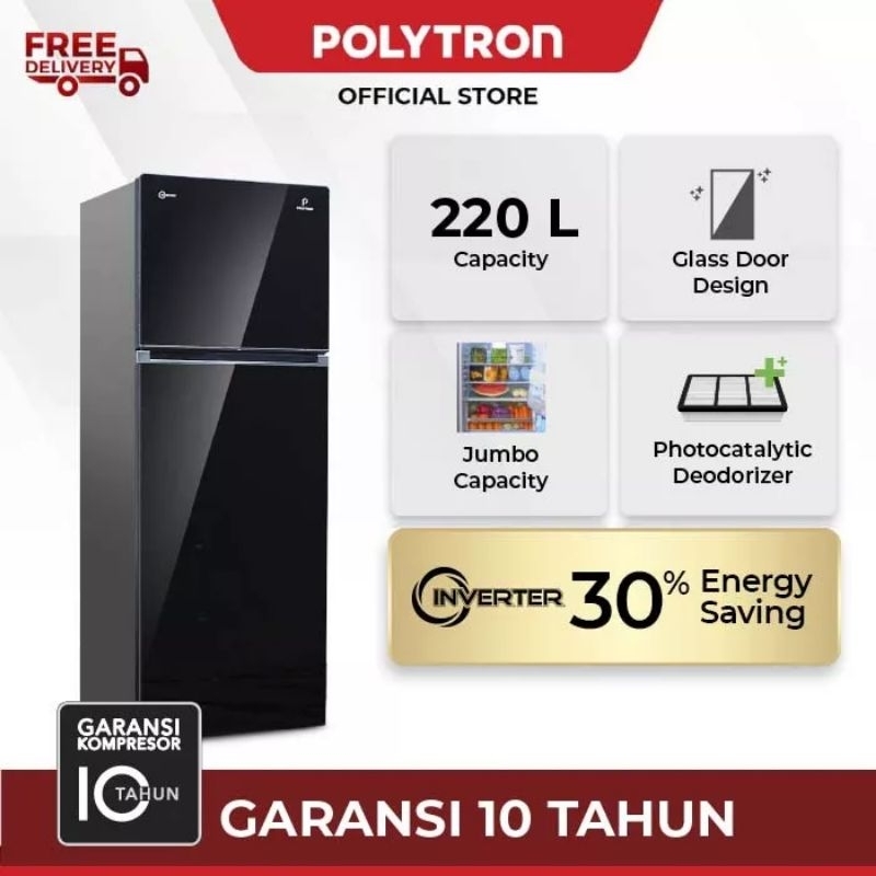 Jual Kulkas Polytron Belezza PRX 25VX Inventer | Shopee Indonesia
