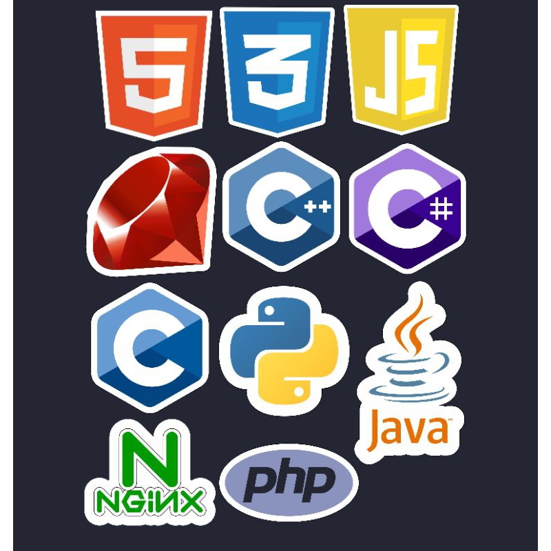 Jual stiker icon bahasa pemrograman | Shopee Indonesia