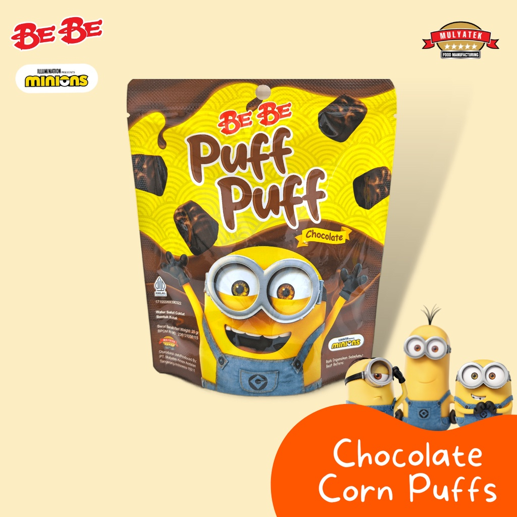Jual BeBe Be Be Puff Puff Minions Chocolate Corn Puff Snack 25gr