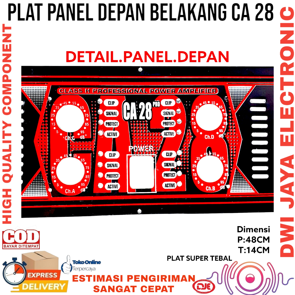Jual PANEL CA28 PREMIUM (1SET) PLAT COVER CA 28 BOX PANEL DEPAN ...