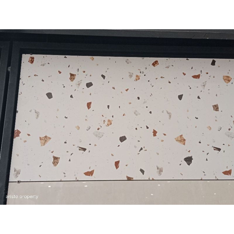 Jual Lantai Terrazzo 60x120/ Granit Valentino Gress White Terrazzo ...
