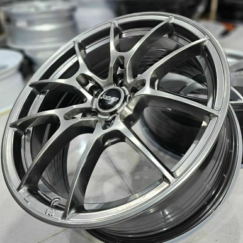 Jual velg racing volk rays G025 zk ring 18 lebar 8 et40 hyper black ...