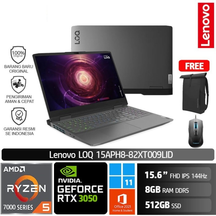 Jual Lenovo Loq Aph Lid Ryzen H Gb Gb Rtx Gb Win Ohs Shopee Indonesia