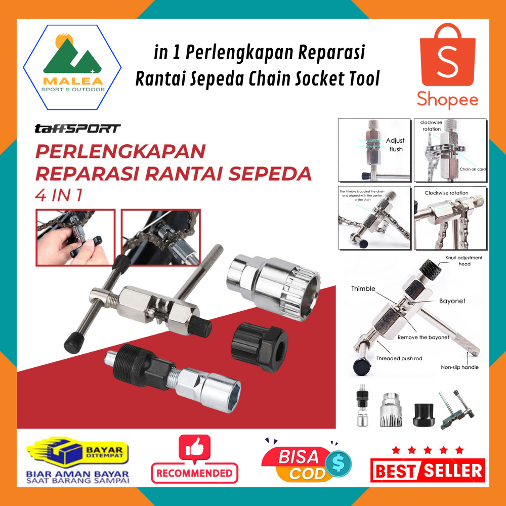 Jual 4 in 1 Perlengkapan Reparasi Rantai Sepeda Chain Socket Tool ...