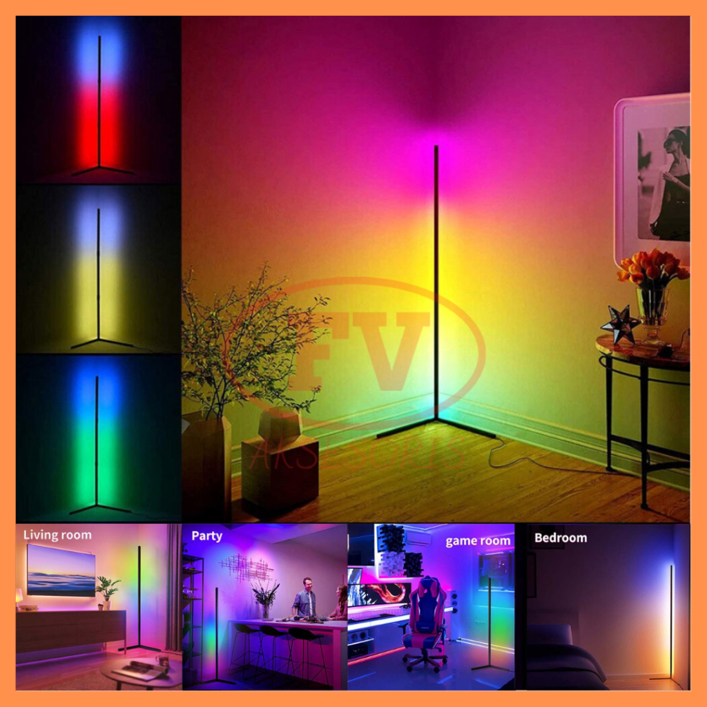 Jual Lampu Stand RGB Standing Ruang Tamu Aesthetic Dekorasi Kamar ...