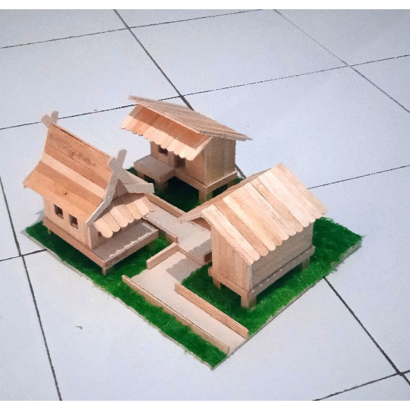 Jual miniatur rumah adat provinsi jawa Barat 3 type | Shopee Indonesia