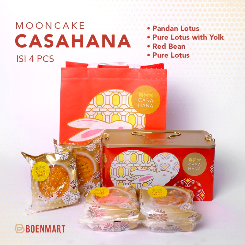 Jual Casahana Mooncake Malaysia (Kue Bulan) isi 4 (Red) | Shopee Indonesia