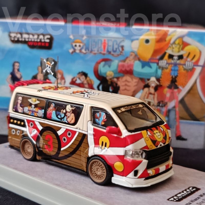Jual Die Cast 1:64 Toyota Hiace Widebody One Piece Thousand Sunny ...