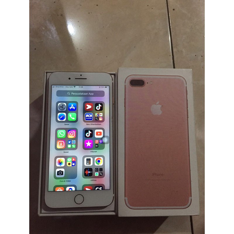 Harga iphone 7 plus clearance 128gb rose gold second