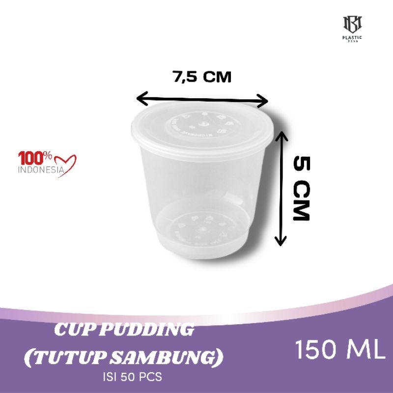 Jual Thinwall Cup Pudding 150 Mltutup Sambungcup Pudding Plastik Isi 50 Pcs Shopee Indonesia 8103