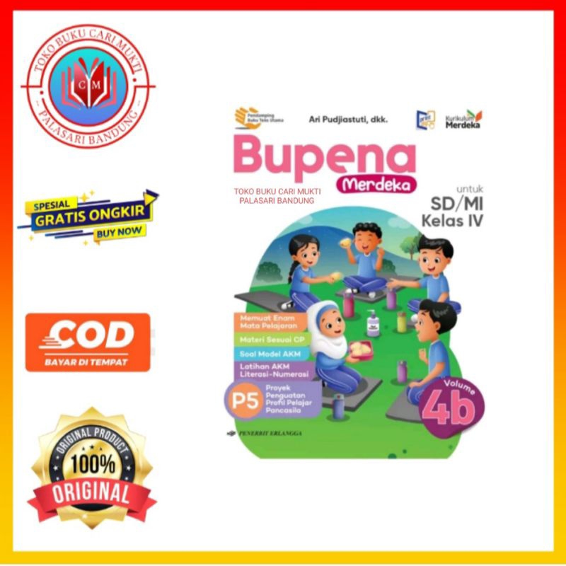 Jual Erlangga Buku Bupena Merdeka Kelas 4B Kurikulum Merdeka | Shopee ...