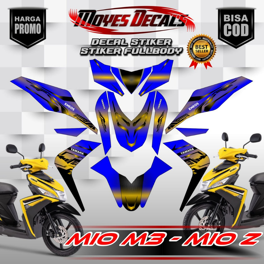 Jual Decal Mio M3/Mio ZFullbody Motor Yamaha Sticker Motif Gradasi 3 ...