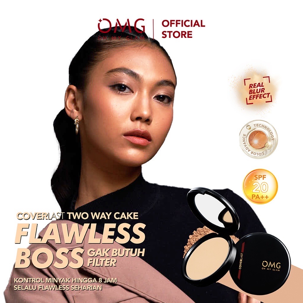 Jual OMG Oh My Glam Two Way Cake Coverlast Indonesia / Bedak Padat 12g ...