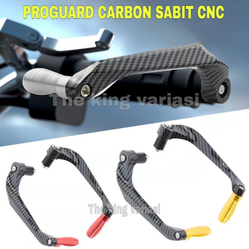 Jual PROGUARD SABIT CARBON/ PROGUARD KARBON SABIT CNC/ HANDGUARD MOTOR ...