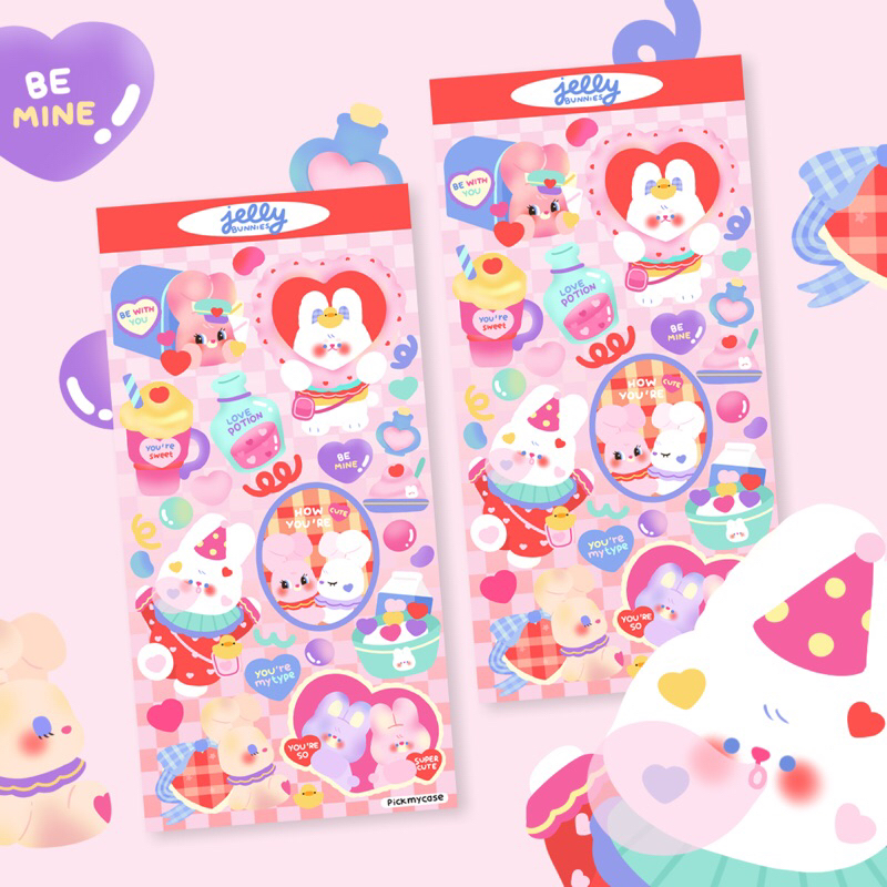 Jual Sticker Sheet Jelly Bunnies / Sticker Kiss Cut / Sticker dekorasi ...