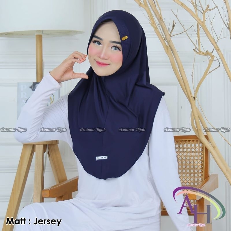 HIJAB INSTAN PET OVAL PINGUIN KRILIC SPORT MATT JERSEY SUPER