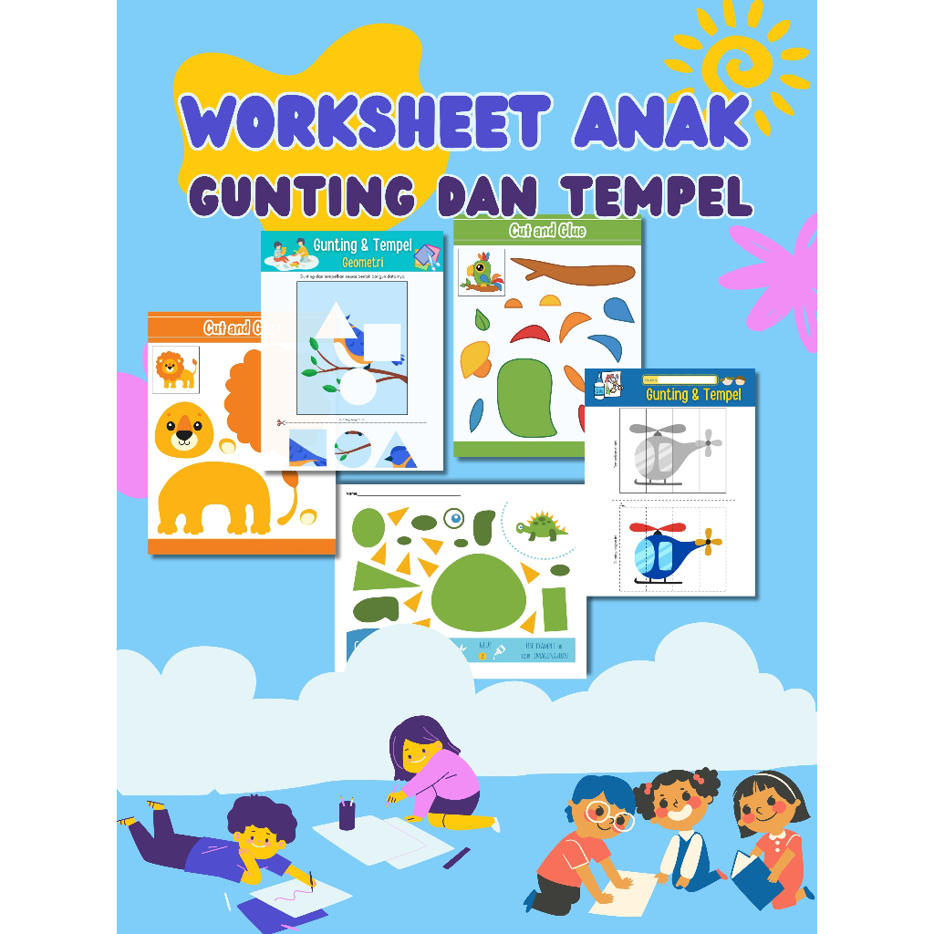 Jual Mainan Edukasi Anak Menggunting dan Menempel Vol. 2 / Menggunting