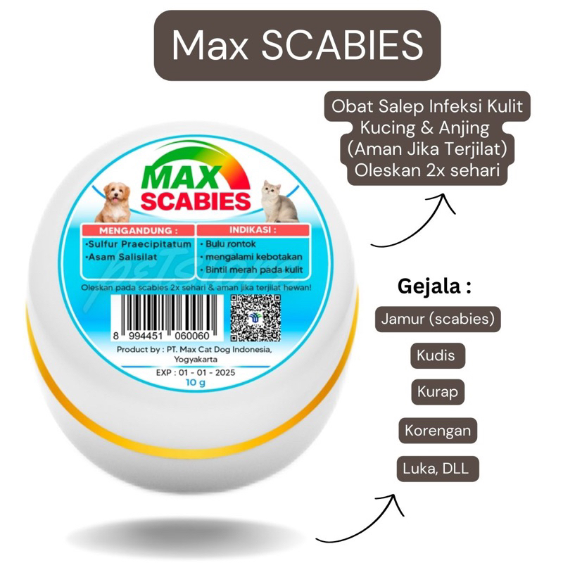 Jual Max Scabies Salep Obat Infeksi Kulit Kucing Anjing Shopee Indonesia