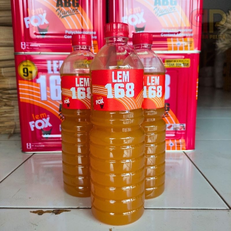 Jual LEM KUNING FOX 168 ABG YUNIOR KEMASAN BOTOL 700ML LEM HPL EDGING ...