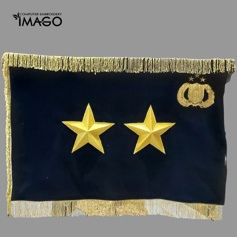 Jual Bendera Pataka Rapati Polri Bintang Dua Bordir Shopee Indonesia