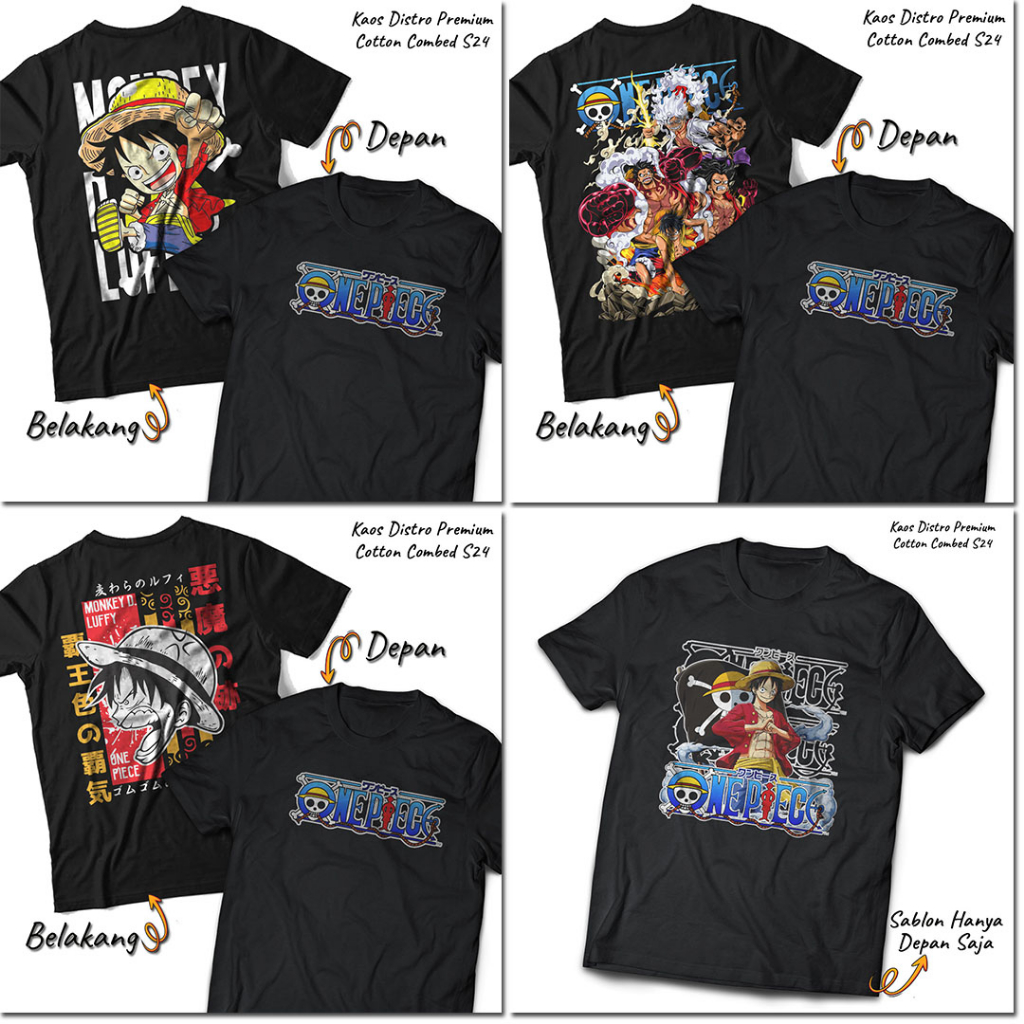 Jual Kaos One Piece Lutfy Gear 5 Distro Desain Keren Terbaru Bisa ...