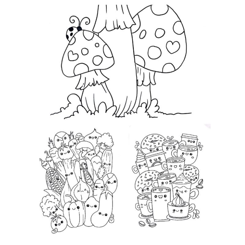 Jual KERTAS LEMBAR MEWARNA ANAK/SKETSA GAMBAR SERIAL/SERI KARTUN