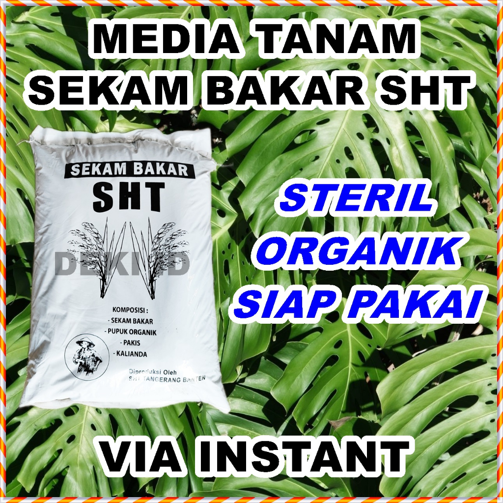 Media Tanam Sekam Bakar SHT Karung Via Instant Arang Padi Karungan