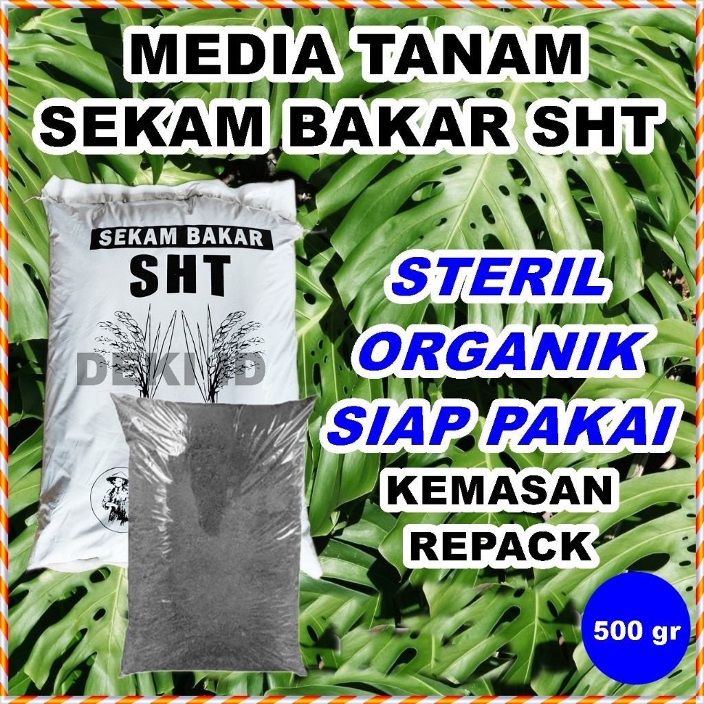 Media Tanam Sekam Bakar 500 gr Repack Arang Padi