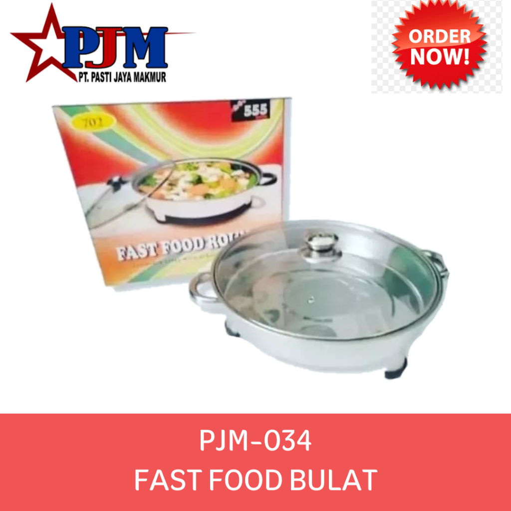 Jual TERMURAH Fast Food Bulat Tutup Kaca PJM034/Tempat makan Prasmanan Stainless Shopee Indonesia