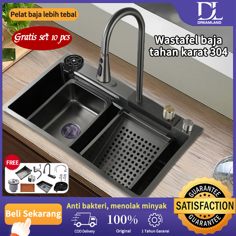 Jual Kitchen sink Modern Kitchen Sink Luxury 1 Bowl Stainless Steel 304
