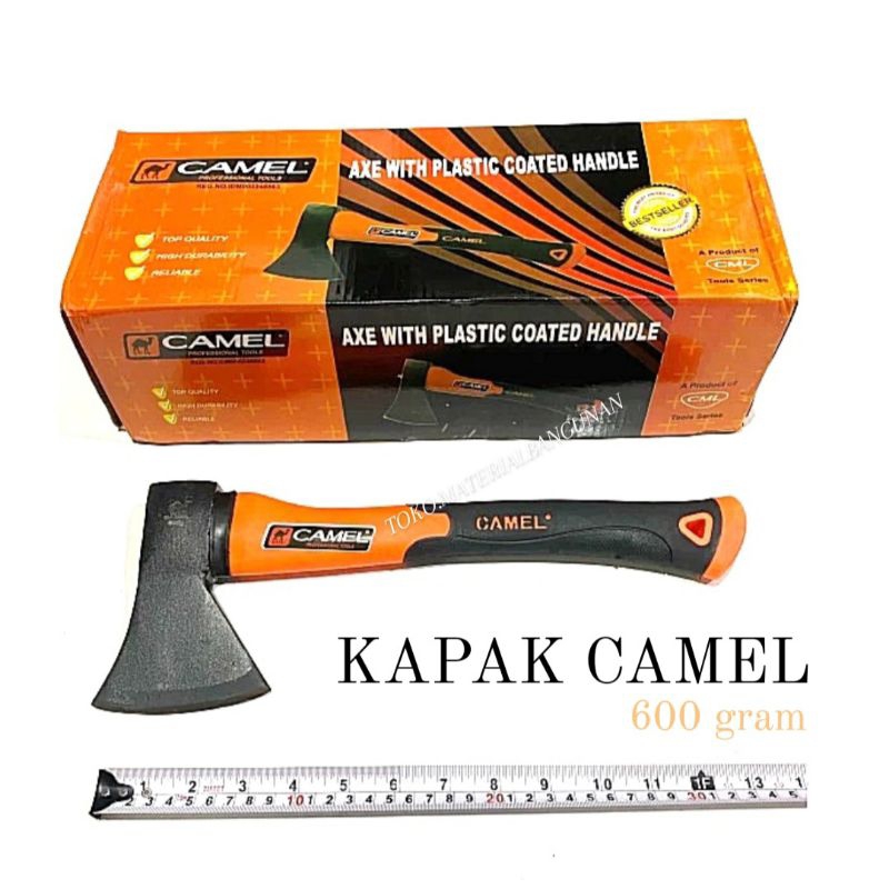 Jual KAPAK CAMEL 600gr GAGANG FIBER Kampak baja siap pakai | Shopee ...