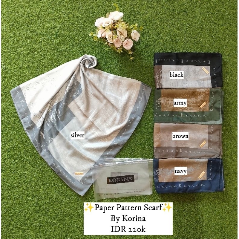 Jual Paper pattern scarf series by Korina | Shopee Indonesia