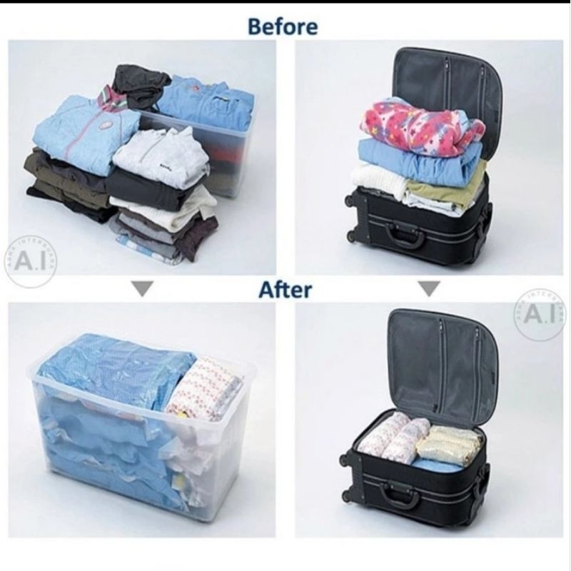 Jual RO Vacuum Bag Storage Compressed Package Ukuran 40*60Cm Plastik ...