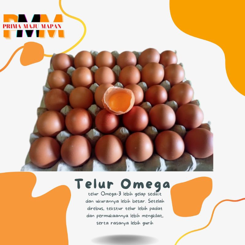 Jual PMM Telur Ayam Negeri Omega 3 (1 Tray Isi 30 Butir) Shopee Indonesia