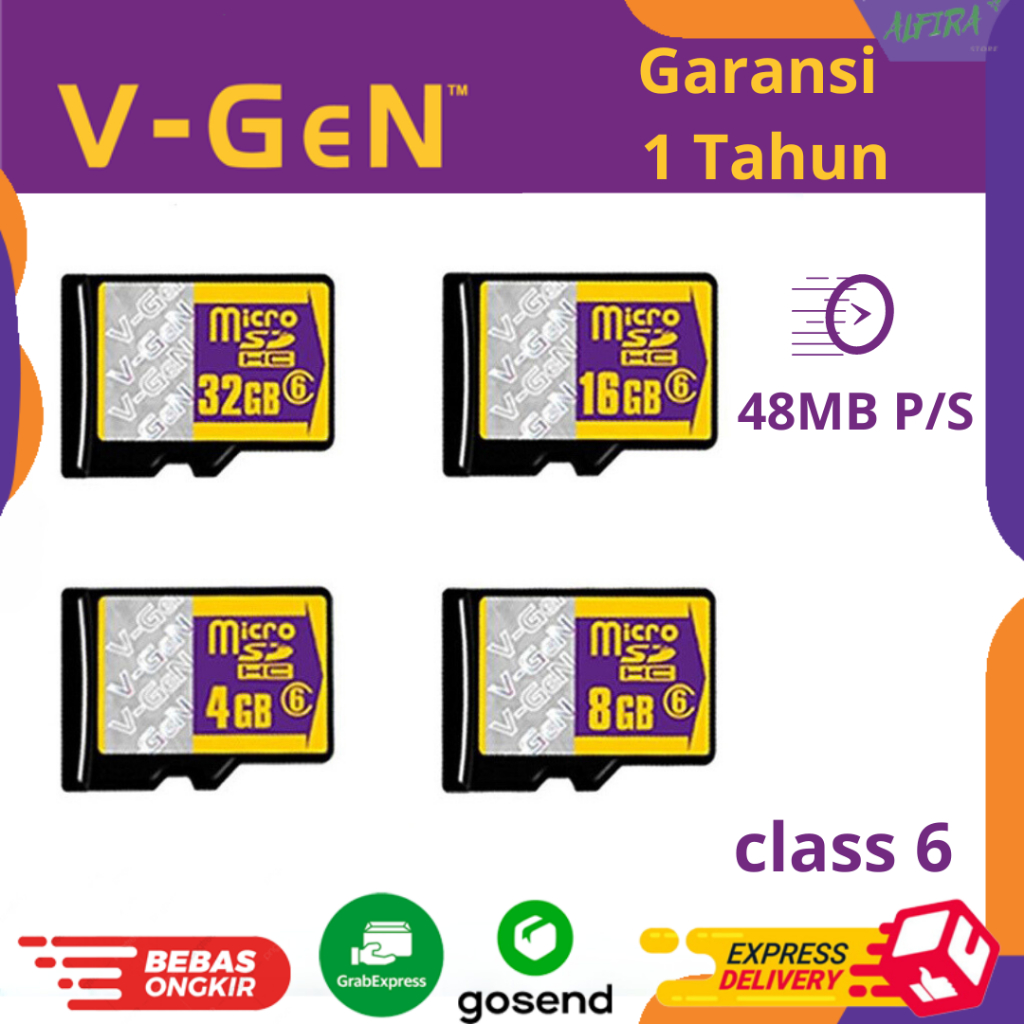 Jual VGEN VGen Micro SD Memory Card Class 6 4GB/8GB/16GB/32GB SPEED