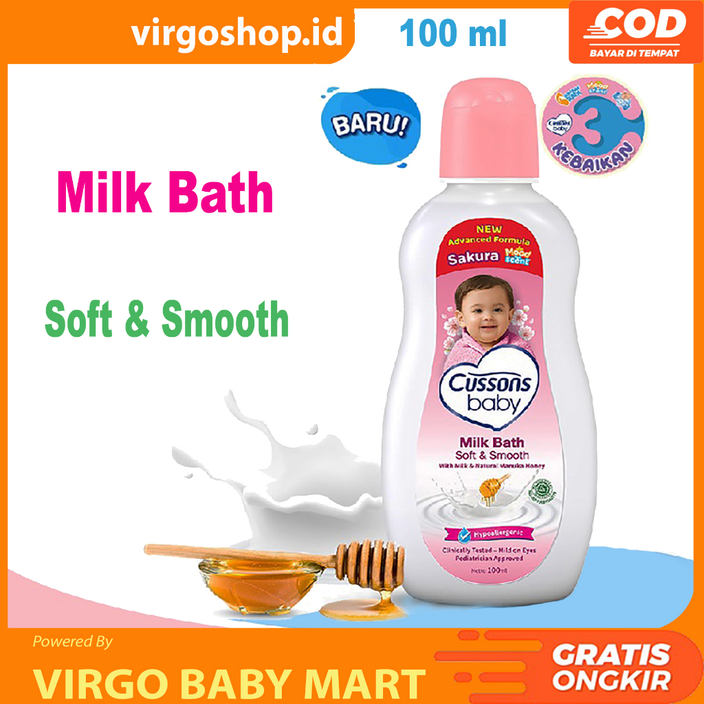 Jual Cusson Baby Milk Bath Soft & Smooth 100ml Reguler - Sabun Mandi ...