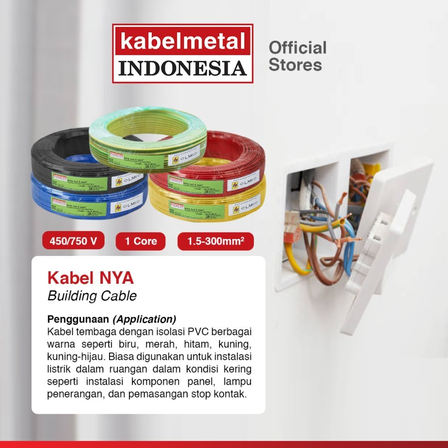 Jual Kabel NYA 25 mm Kuning Hijau Per Meter kabelmetal INDONESIA ...