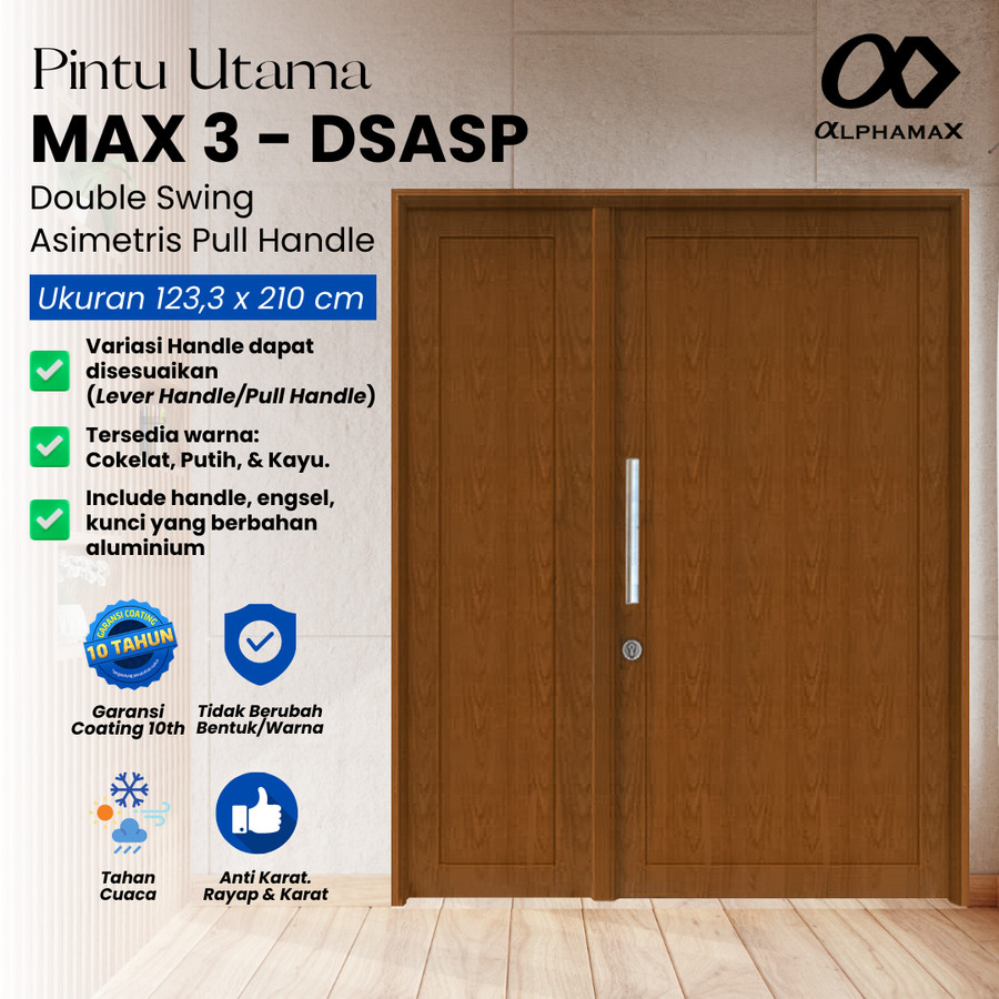 Jual Pintu Aluminium Alphamax Max Dsasp Pintu Rumah Pintu Depan Pintu Utama Pintu Kamar Full