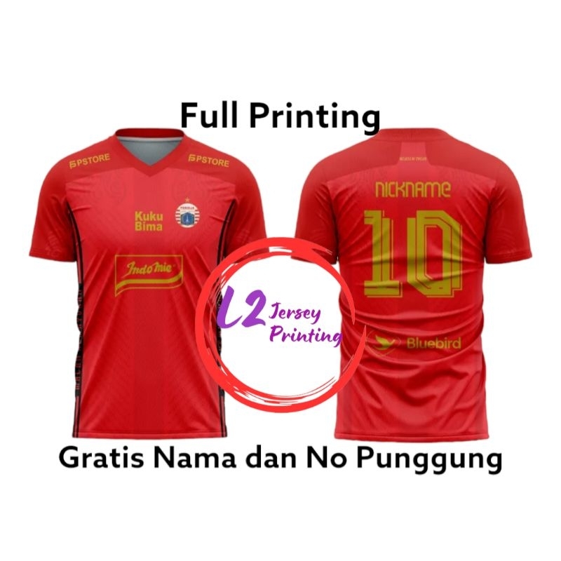 Jual Jersey Bola Persija Jakarta Home 2024 Full Printing | Shopee Indonesia