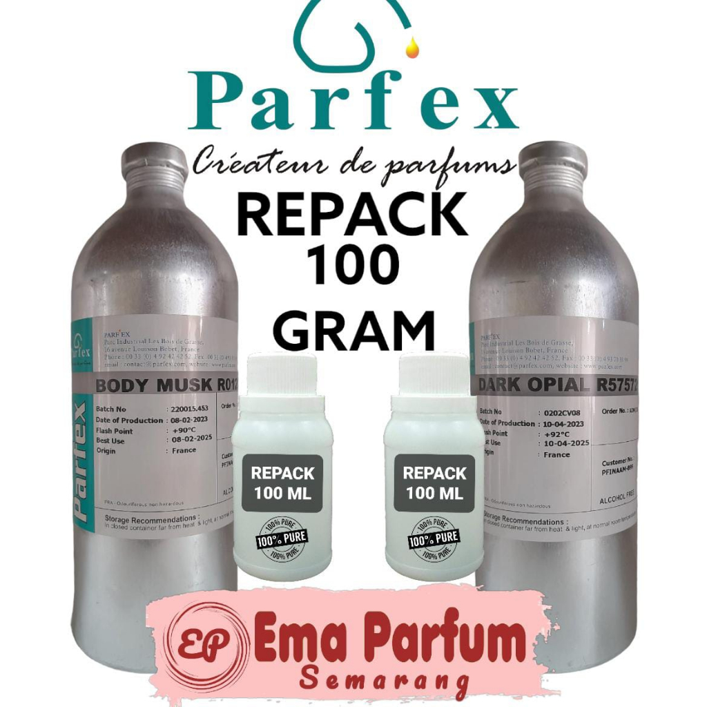 Jual (100 GR) PARFEX KEMASAN REPACK 100 GRAM.BIBIT PARFUM MURNI 100% ...