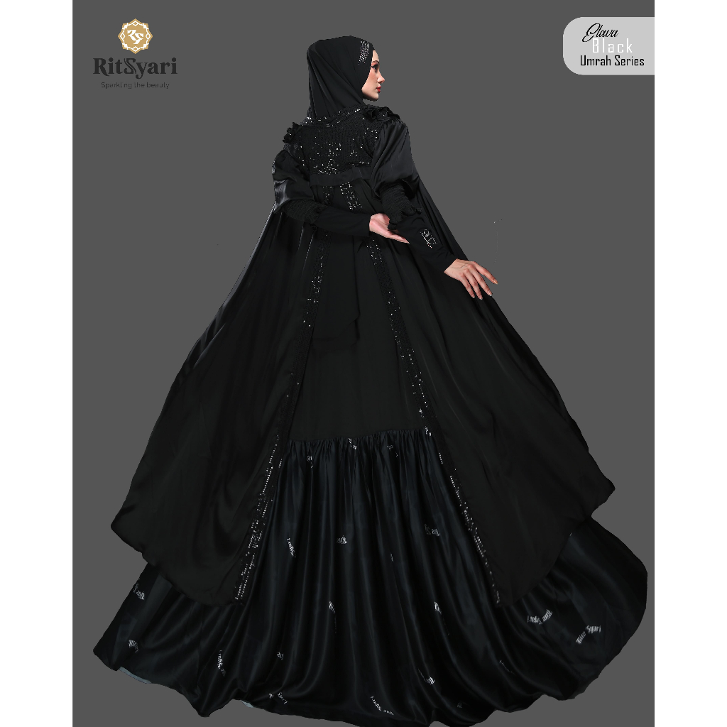 Jual RITZ SYARI - SET UMRAH SERIES ELAVA HITAM PREMIUM (FREE HAND SOCK ...