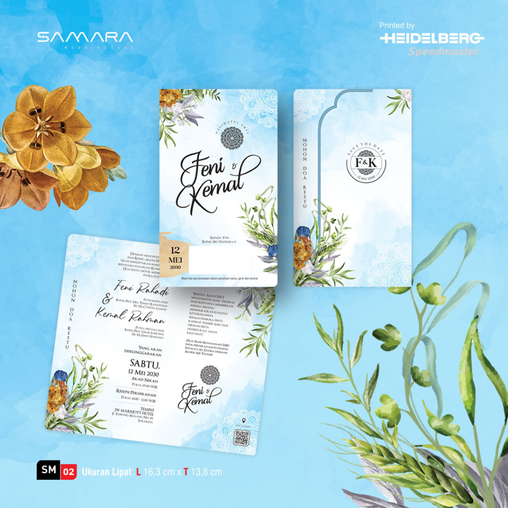 Jual CETAK UNDANGAN PERNIKAHAN DESAIN SIMPLE ELEGAN / UNDANGAN NIKAH ...