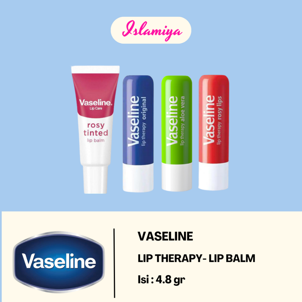 Jual Vaseline Lip Therapy Balm Stick Rosy Lips 4.8 gr / Twin Pack/ Rosy