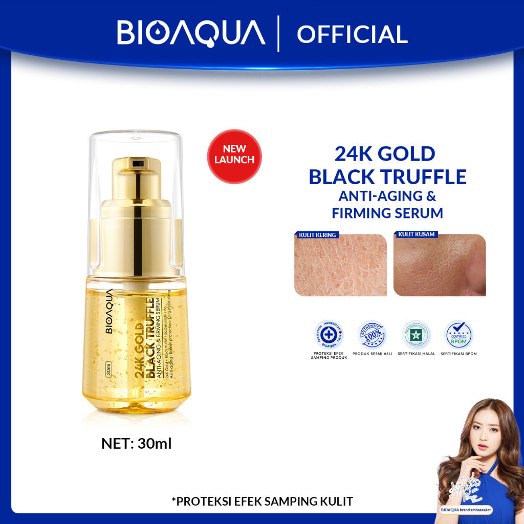 Jual BIOAQUA Skincare 24K Gold Black Truffle Anti-Aging Firming Serum ...