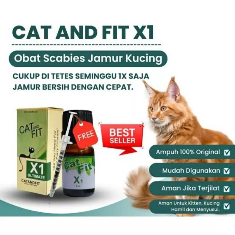Jual Cat and Fit X1 Ultimate ORIGINAL Obat Tetes Kutu Kucing Jamur ...