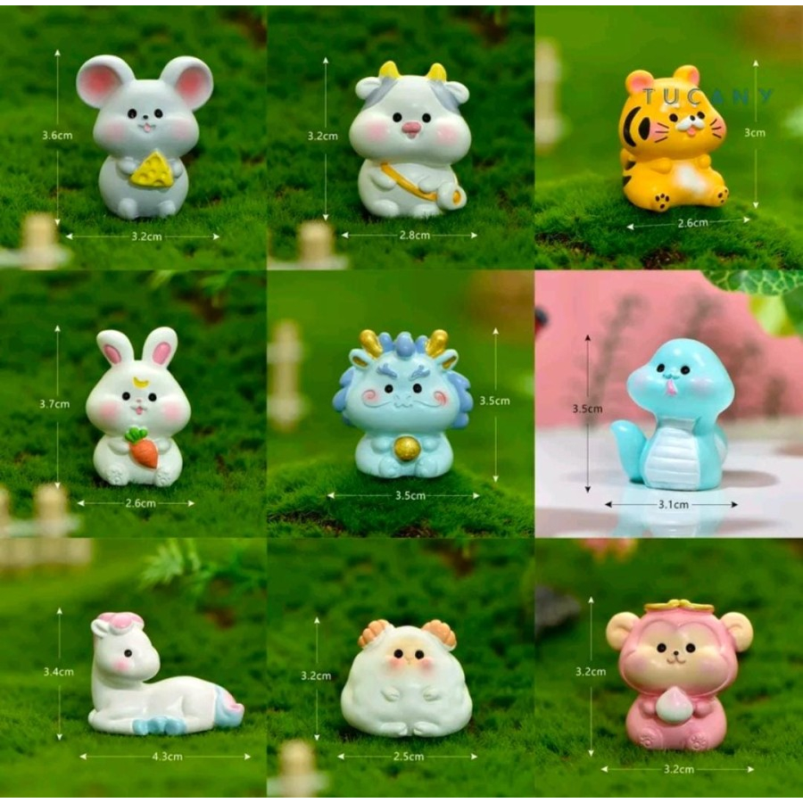 Jual DIY Miniatur Kekinian Dekorasi Hiasan Aquarium Animal Topper Kue ...