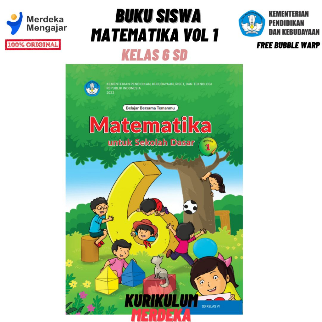 Jual Buku Matematika Volume 1 Kelas 6 Sd Kurikulum Merdeka Shopee Indonesia 0837