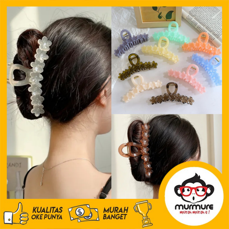 Jual Murmure I Jepit Rambut Bunga Deret Jedai Wanita Ala Korea Shopee Indonesia 