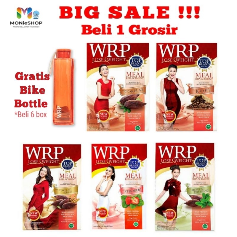 Jual WRP Meal Replacement Lose Weight isi 6 Sachet COKLAT STRAWBERRY