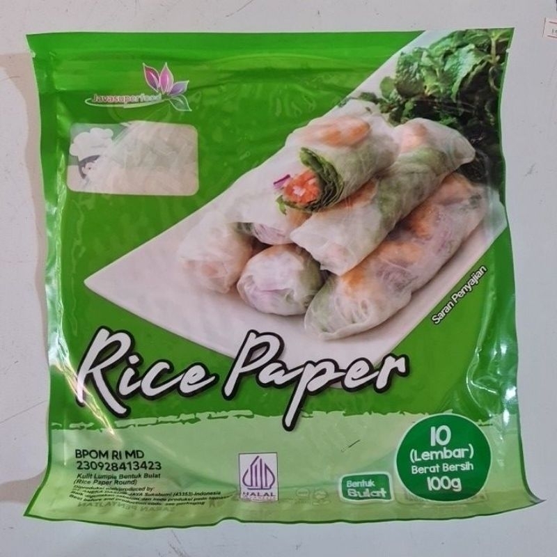 Jual Javasuperfood Rice Paper ( kertas nasi / kulit lumpia dari tepung ...